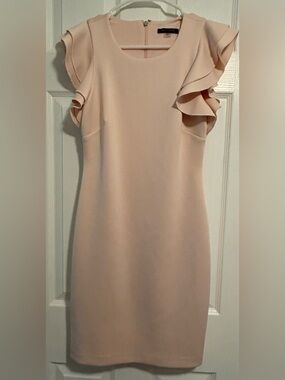 Tommy Hilfiger Women’s Ruffle Sleeve Sheath Dress - Blush Pink Size 4
